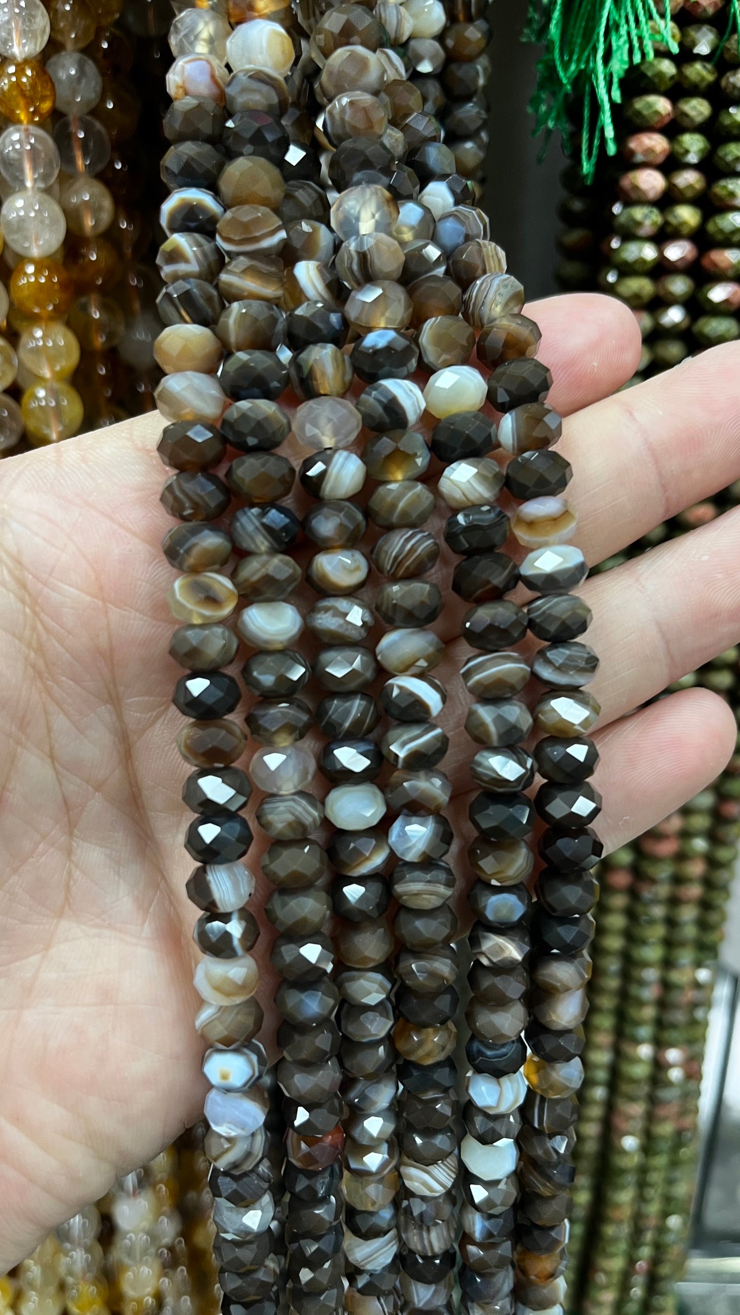 High Quality Faceted Natural Stone Beads