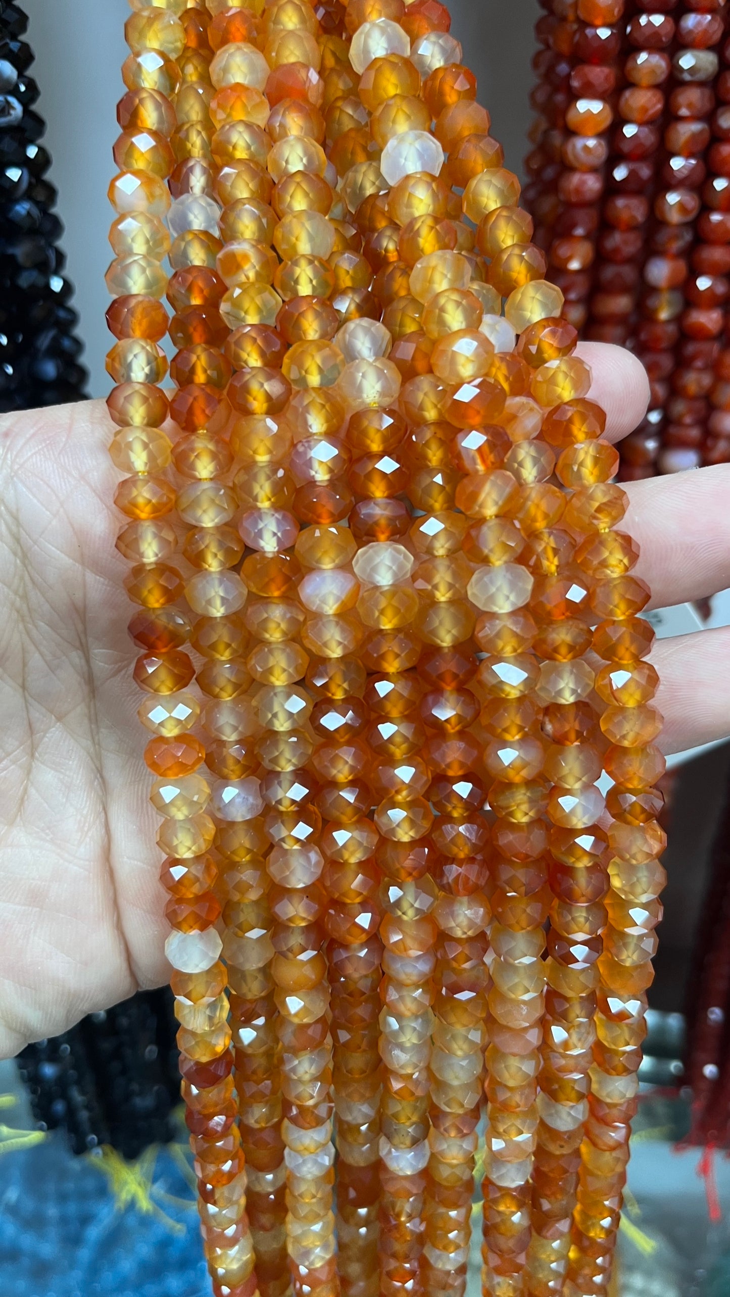 High Quality Faceted Natural Stone Beads
