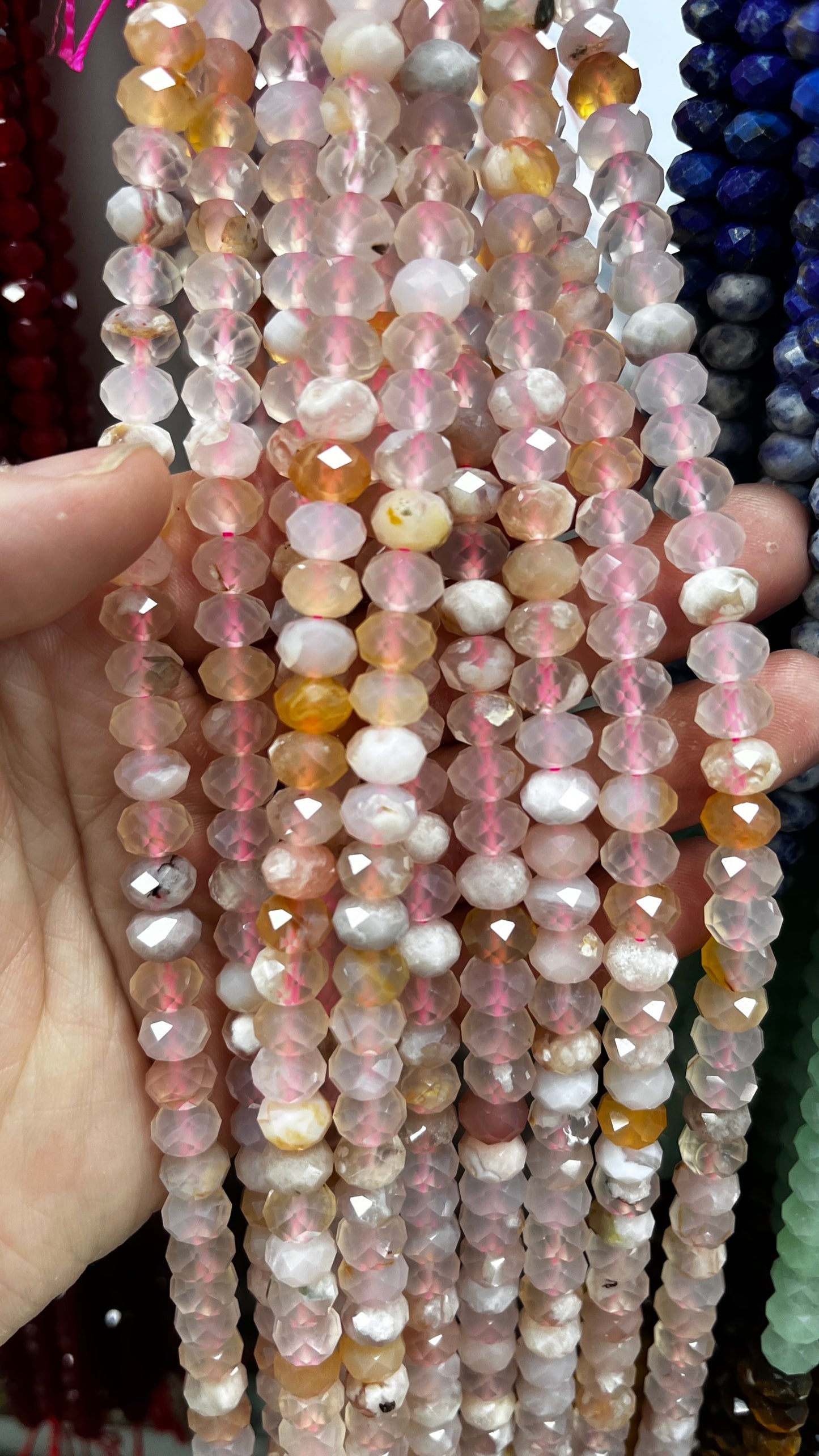 High Quality Faceted Natural Stone Beads