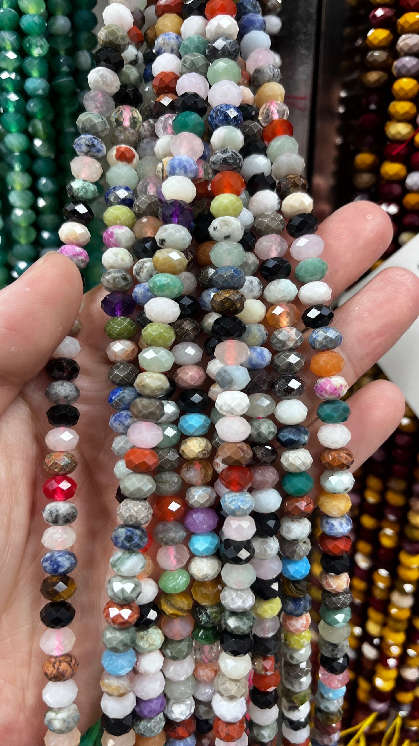 High Quality Faceted Natural Stone Beads