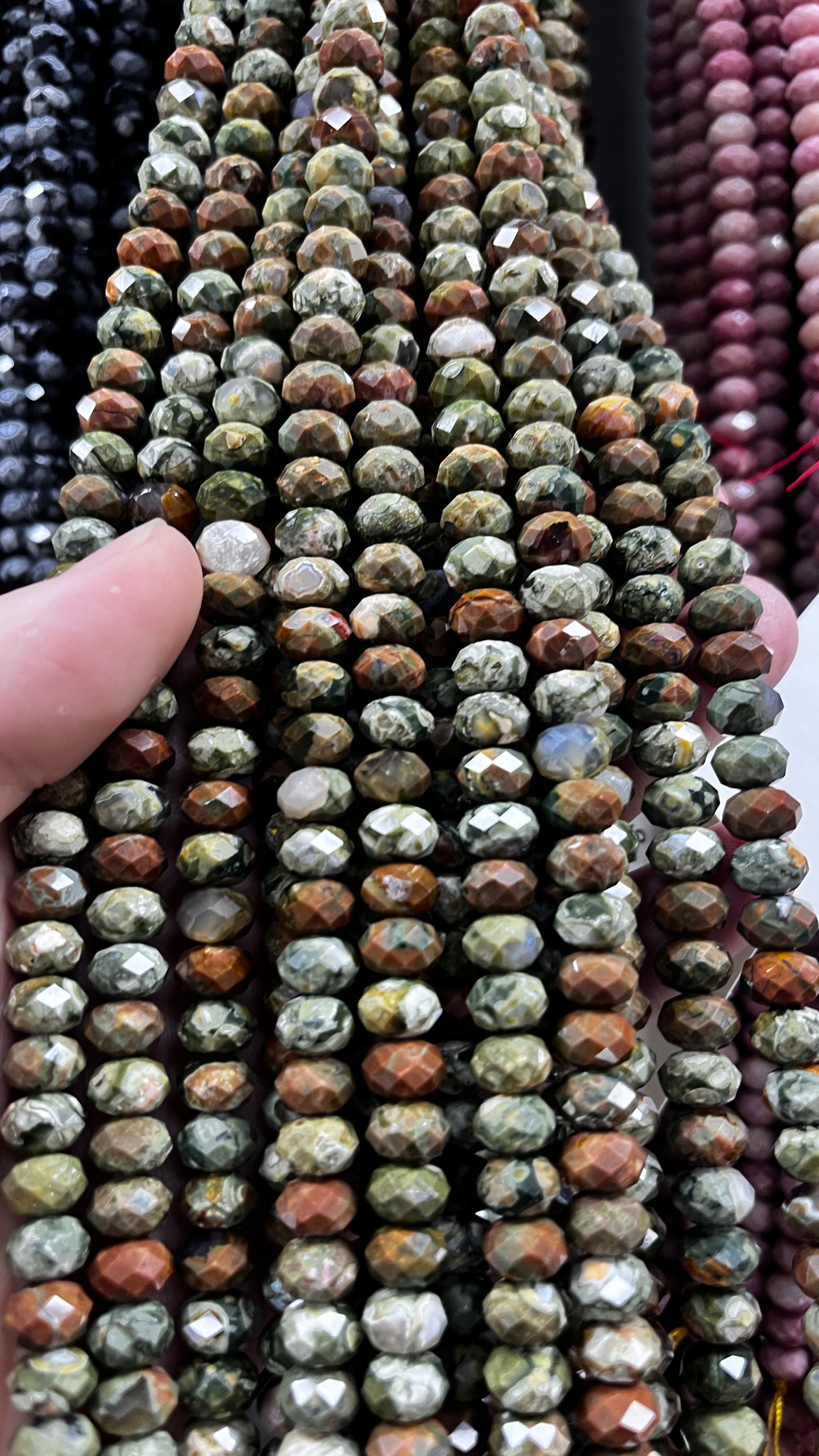 High Quality Faceted Natural Stone Beads