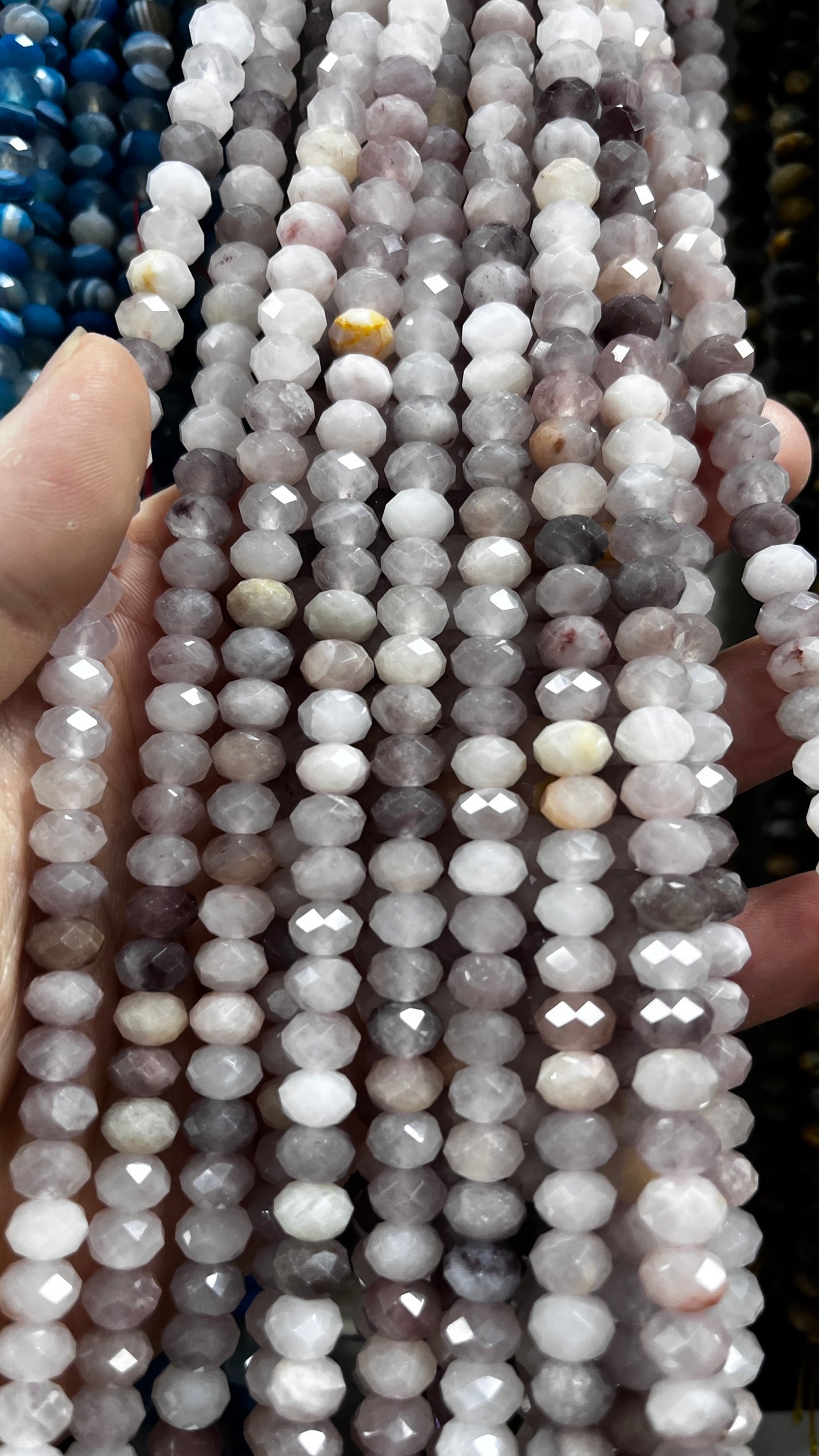 High Quality Faceted Natural Stone Beads