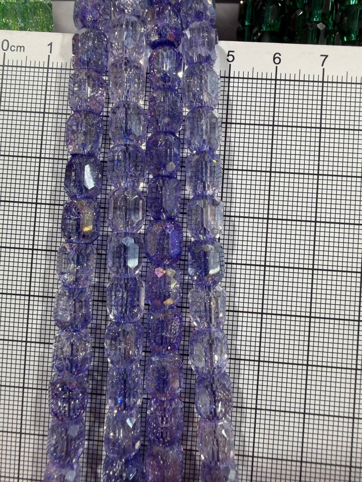 8mm High Quality Faceted Barrel Glass Beads Strand - Approx. 80 pcs - Lavender Purple