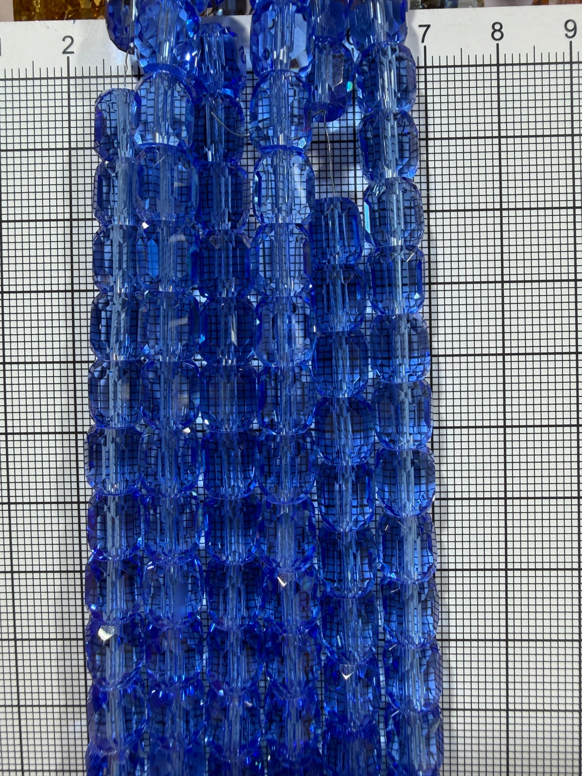 8mm High Quality Faceted Barrel Glass Beads Strand - Approx. 80 pcs - Royal Blue