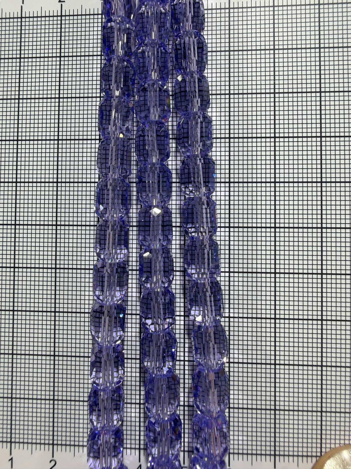8mm High Quality Faceted Barrel Glass Beads Strand - Approx. 80 pcs - Lavender
