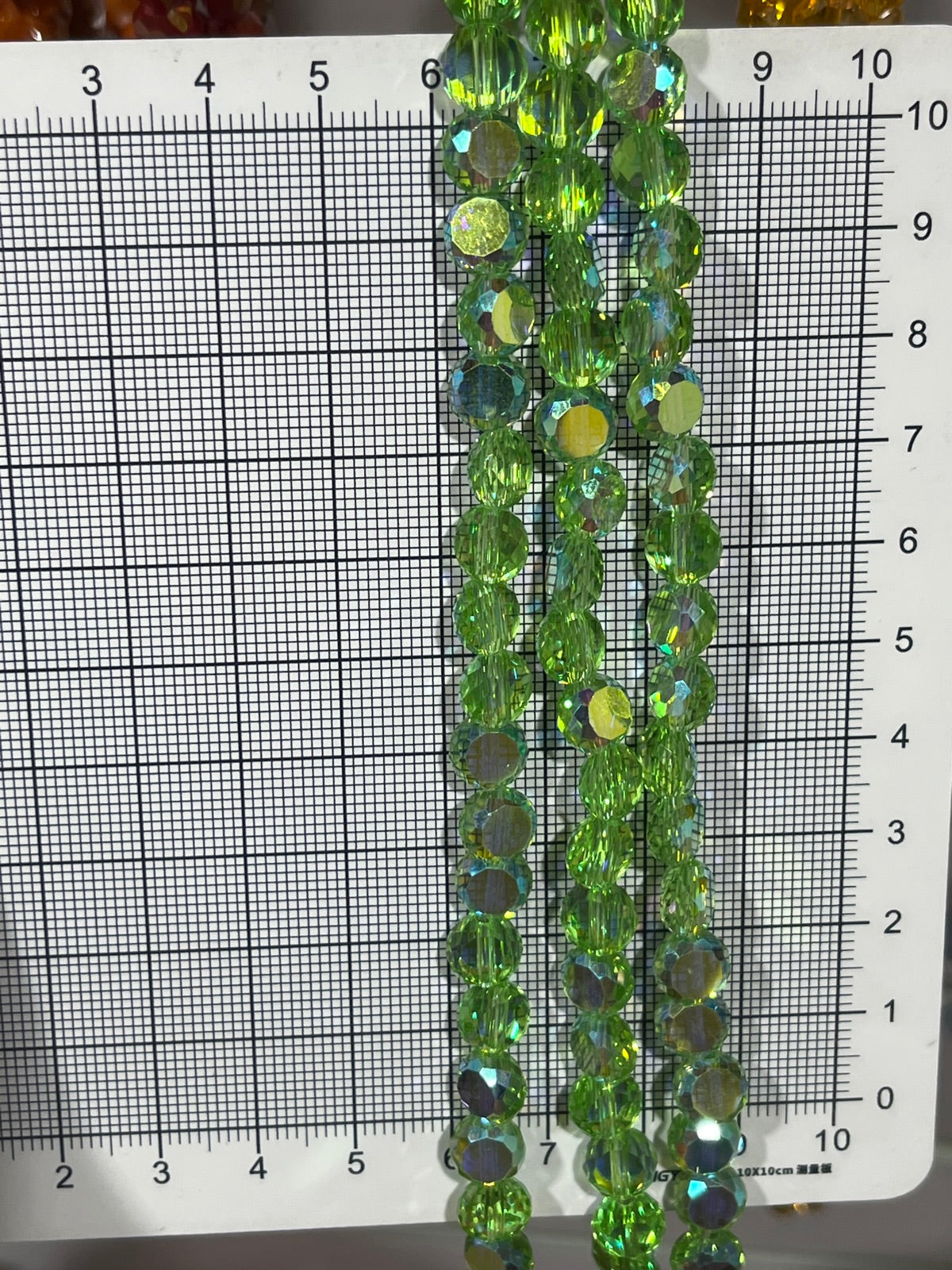 8mm Vertical Donut Glass Beads - Number 7