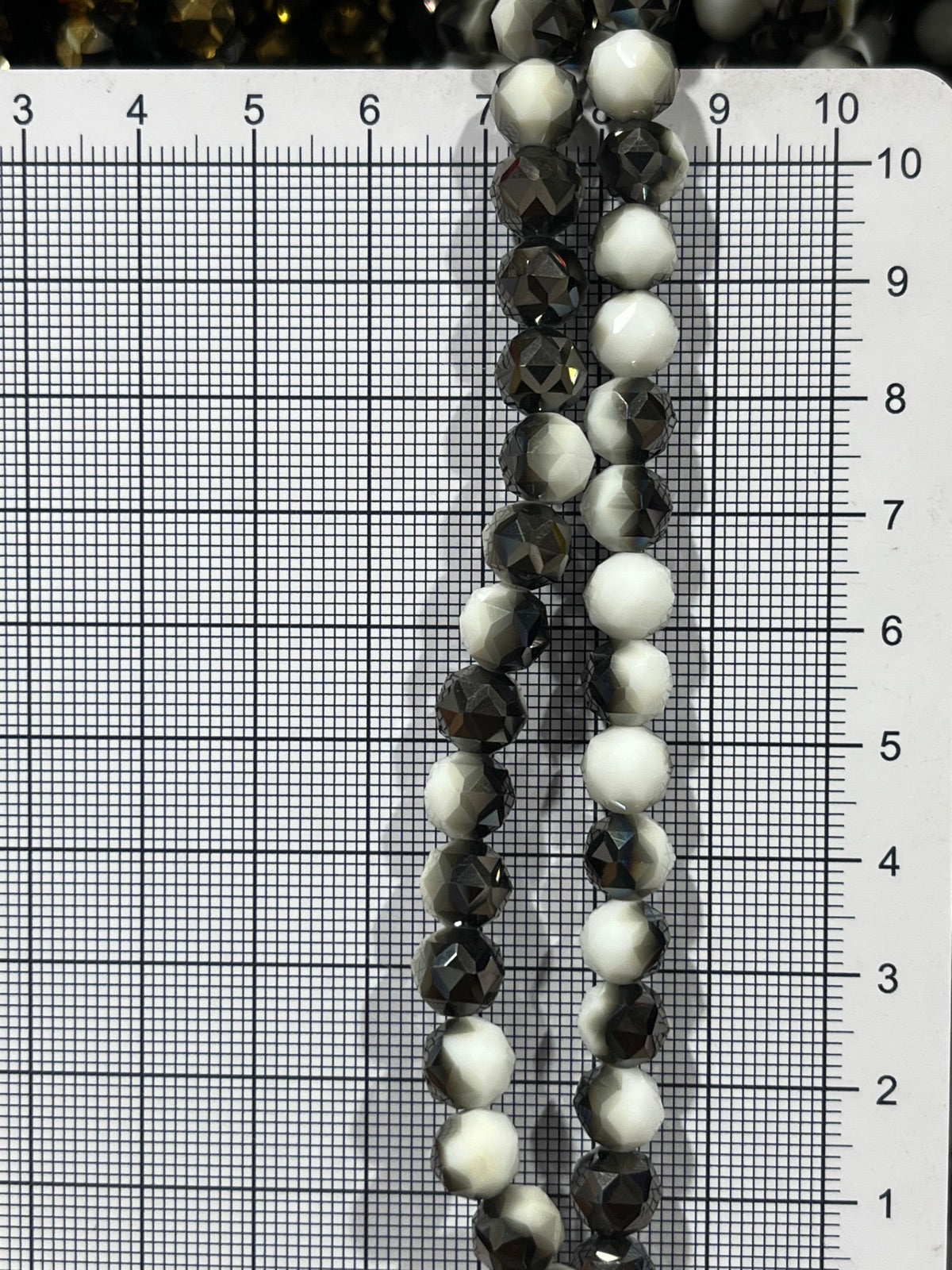 8mm Flower-Faced Glass Beads – Approx. 70 Beads, 35g per String - Number 22